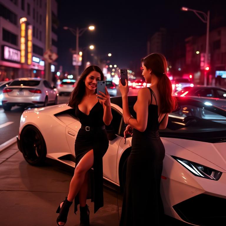 Valentina Cruz con Lamborghini Huracán