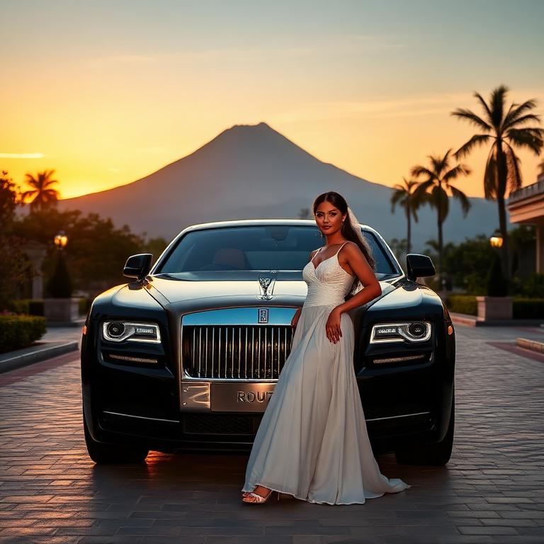 Sofía Castillo con Rolls-Royce Ghost
